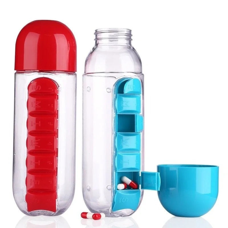 Creative Medicine Box Cup with Seven-day Portable Medicine Box