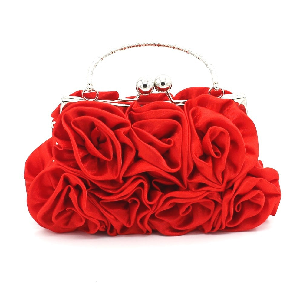 Handmade Silk Roses Fashion Bag for Dinner Party