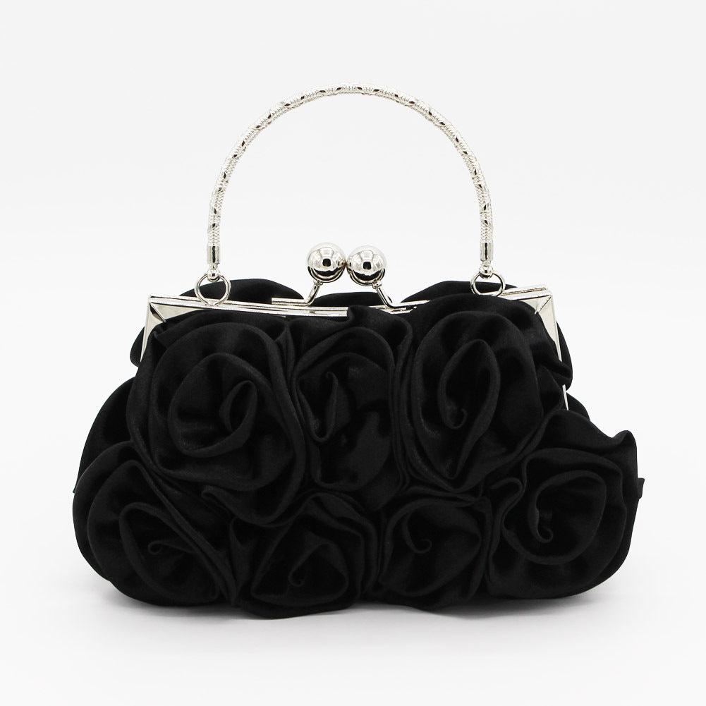 Handmade Silk Roses Fashion Bag for Dinner Party