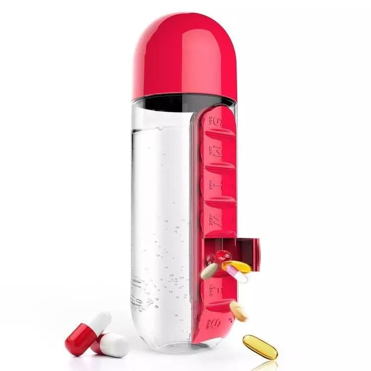 Creative Medicine Box Cup with Seven-day Portable Medicine Box